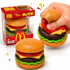 Jucărie Squishy Burger 7×3cm, Antistres, Slow Rising, Model Hamburger Realist si Elastic