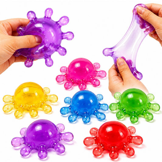 Jucarie Squishy Splash Ball Antistres 10cm, Slow Rising, Model Virus Splash, Stretch &amp; Squeeze, Diferite Culori&nbsp;