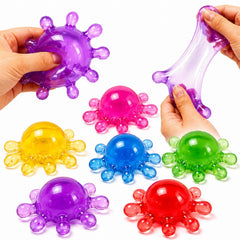 Jucarie Squishy Splash Ball Antistres 10cm, Slow Rising, Model Virus Splash, Stretch &amp; Squeeze, Diferite Culori&nbsp;