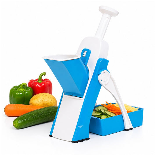 Răzătoare Manuală Multifuncțională cu Presare, 35x24x11.5cm, cu Tavă de Colectare și Tamburi Interschimbabili pentru Feliere și Răzuire&nbsp;