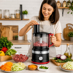 Robot de Bucătărie Multifuncțional 1800W, 35×18.5×21.5cm, pentru Tocarea Cărnii și Procesarea Legumelor&nbsp;
