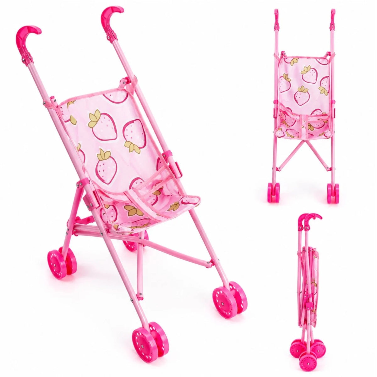 Carucior Pliabil pentru Păpuși 54×38×24cm, din Plastic