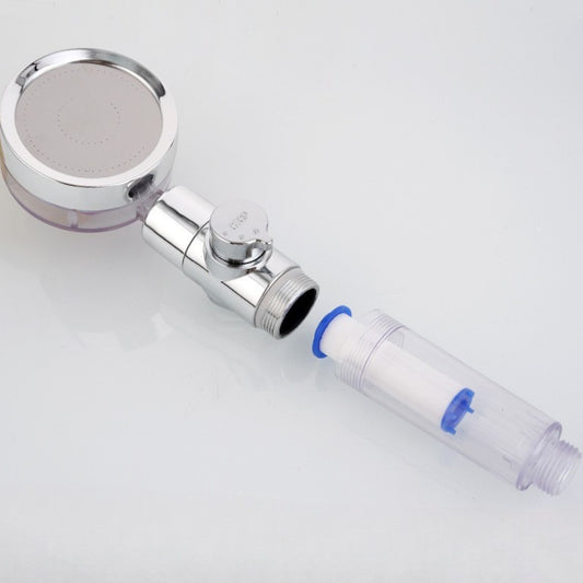 Cap de Duș 25x8cm cu Cap Rotativ cu Elice, Jet Puternic Presiune Mare, Buton ON/OFF, Model Filtru Inclus