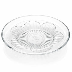 Farfurie Adâncă din Sticlă 6/set, Transparentă 23cm, Model Floral