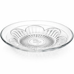 Farfurie Adâncă din Sticlă 6/set, Transparentă 23cm, Model Floral