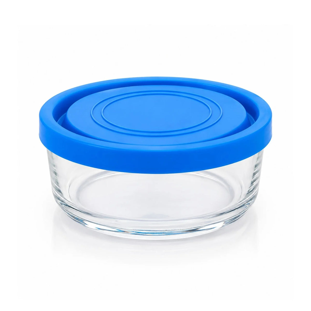 Caserola din Sticlă 12/set, cu Capac 12x5cm, 450ml, Transparentă