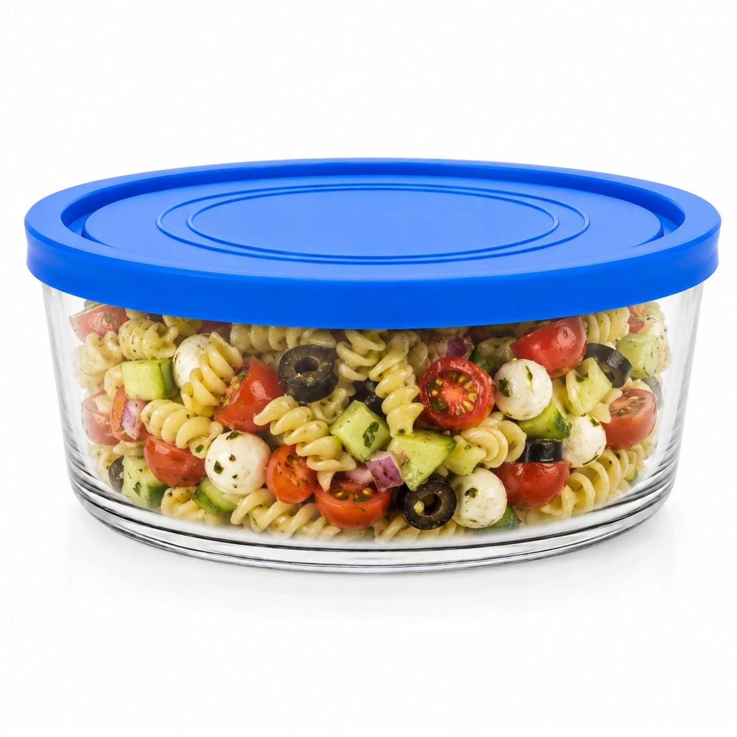 Caserola din Sticlă 6/set, cu Capac 9.5x18.5cm, 1450ml, Transparentă