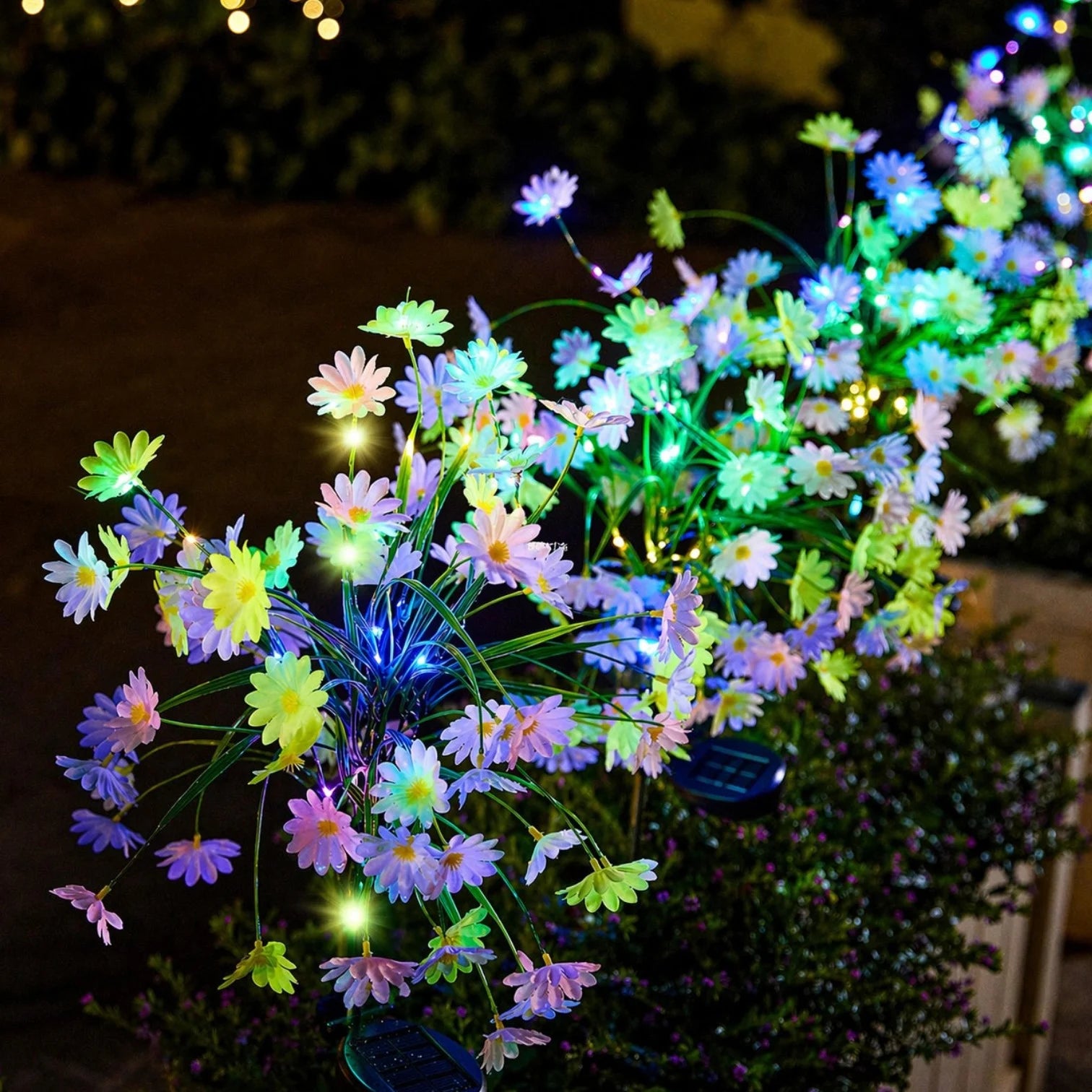 Lampa Solara Led 2/set Model Floricele 80cm Multicolore