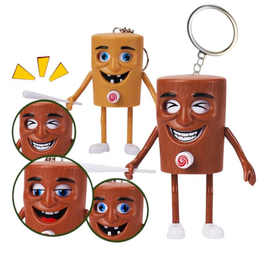 Figurina Breloc 12/set Tung Tung Shaur 9cm, cu Schimbare de Expresie Diferite Culori Engros