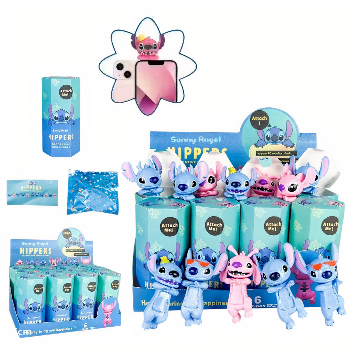 Accesoriu pentru Telefon 12/set Minifigurine, 8cm Stitch Blind Box Diferite Modele Engros