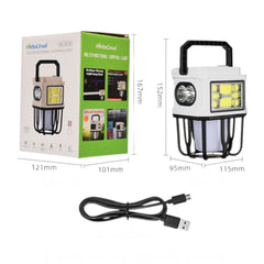 Lanterna Solara LED 15x9cm Felinar Portabil, cu 3 Moduri de Lumina Alb Rece/Cald Engros