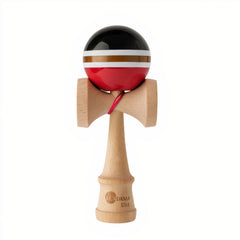 Kendama din Lemn 18.5cm cu Minge Lucioasă Colorată si Ata Rosie, Ștanțată și Gravată Engros