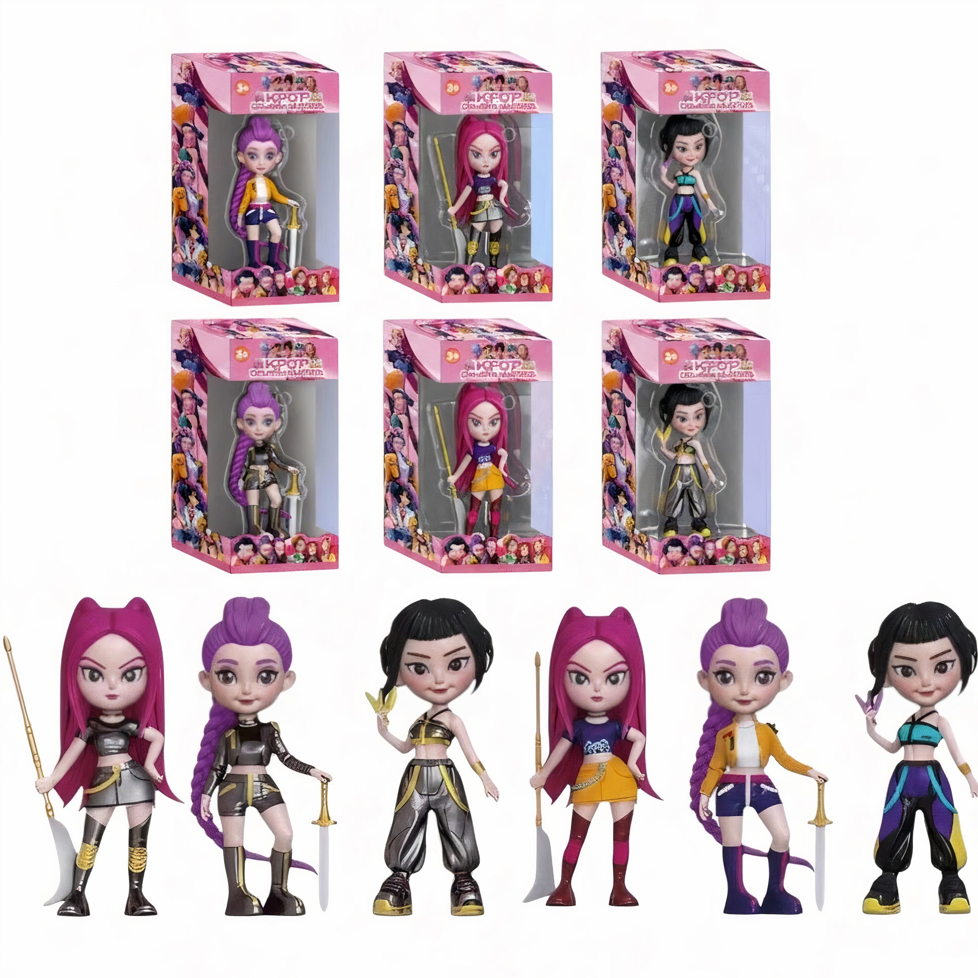 Figurine KPOP Demon Hunters, 10cm Personaje Diferite in Cutie Individuală Engros