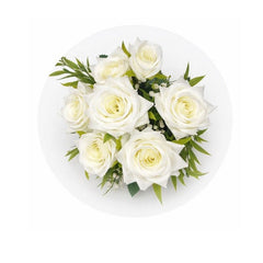 Flori Artificiale 23cm, Model Trandafir în Ghiveci din Plastic Diferite Culori Engros