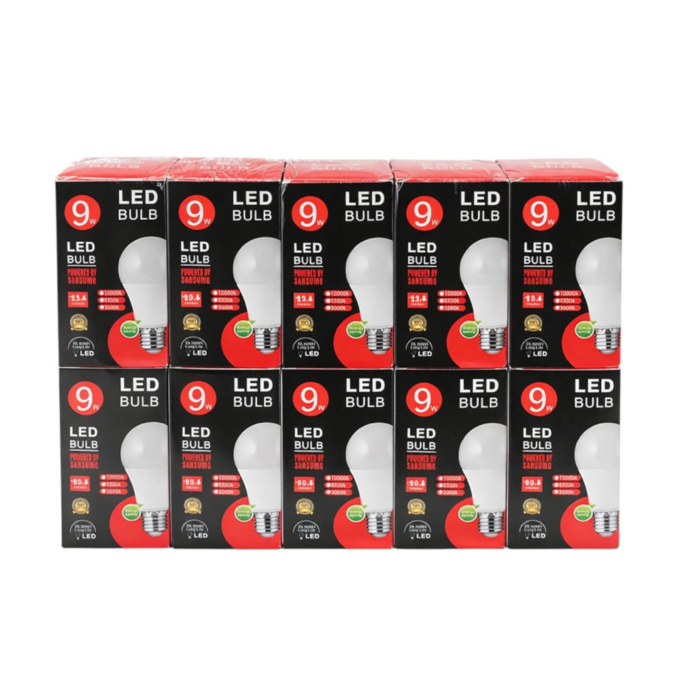 Bec LED 9W E27, Lumină Economică 10/set Engros