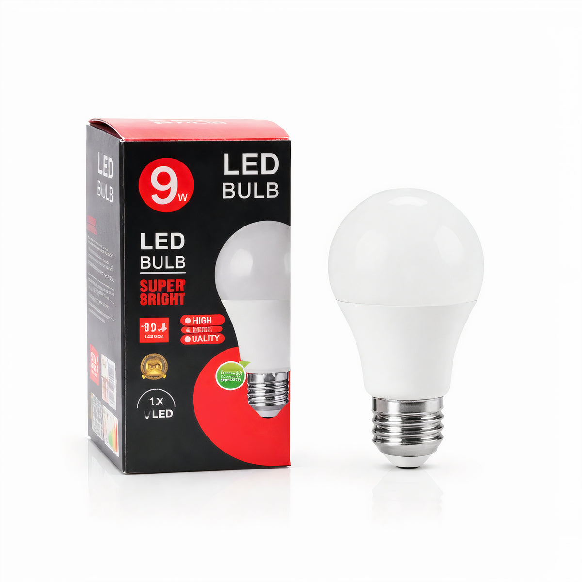 Bec LED 9W E27, Lumină Economică 10/set Engros