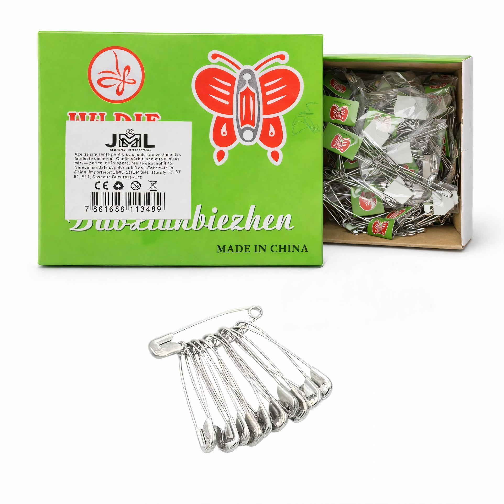 Ace de Siguranță 432/set Metalice, 4cm Ambalate in Cutie Engros
