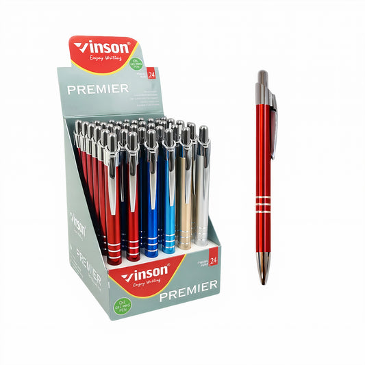 Pixuri Metalice Vinson 36/set, cu Mecanism Click Diferite Culori Engros
