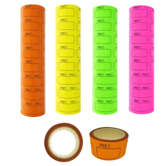 Role Etichete cu Adeziv pentru Preturi 8/set Diferite Culori