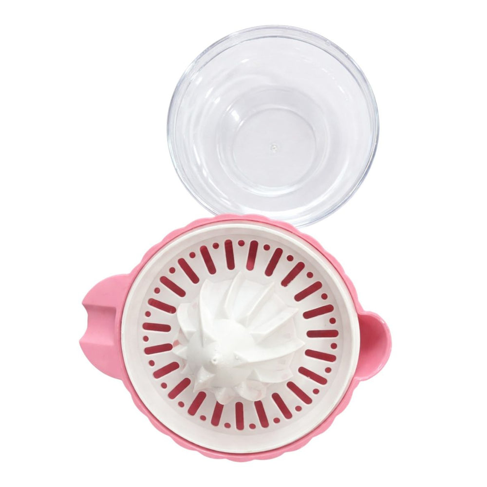 Storcător Manual 11x6cm pentru Citrice cu Suport si Capac, din Plastic Diferite Culori Engros