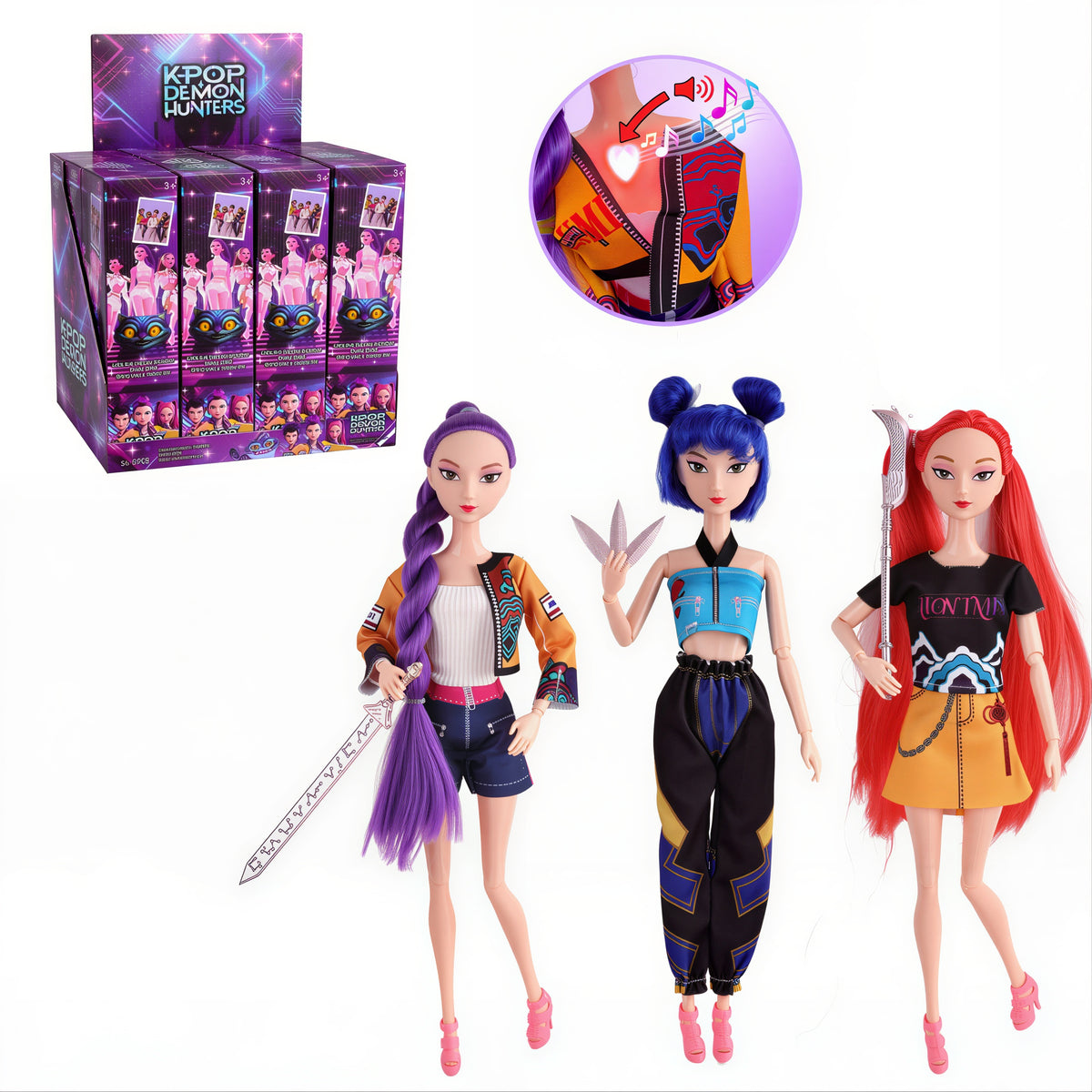 ​Figurine KPOP Demon Hunters 12/set Blind Box 8cm, Diferite Modele Engros