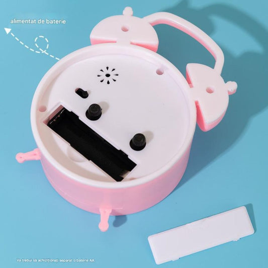 Ceas cu Alarma 11x8cm, Colorat, Clasic cu Clopoței din Plastic Engros