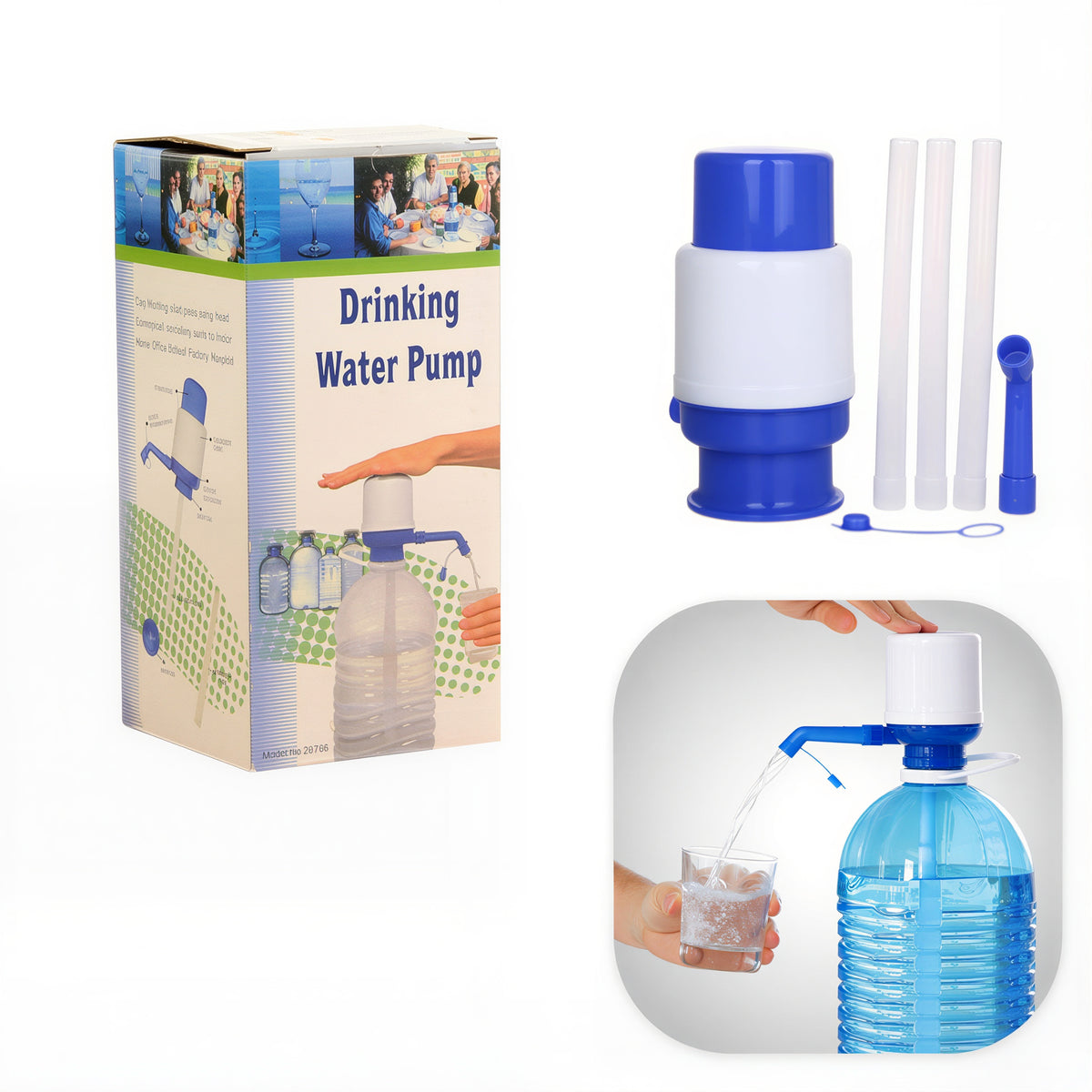 Pompă Manuală pentru Apă 16cm, cu Tijă 35cm pentru Bidoane Engros