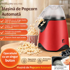 Mașină de Popcorn Electrică Automată 30×17×12cm, cu Aer Cald Operare cu un Singur Buton Fără Ulei Engros