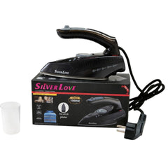 Fier de Călcat Silver Love PL-388, 1000W, 20.5x 8.5cm cu Abur și Uscat, Talpă Antiaderentă Rezervor Apă 80ml Engros