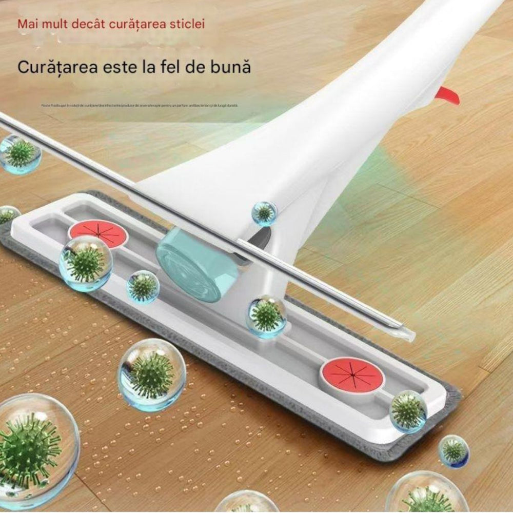 Ștergător pentru Geamuri 125×26cm cu Pulverizator, Racletă din Silicon și Lavetă din Microfibră Engros