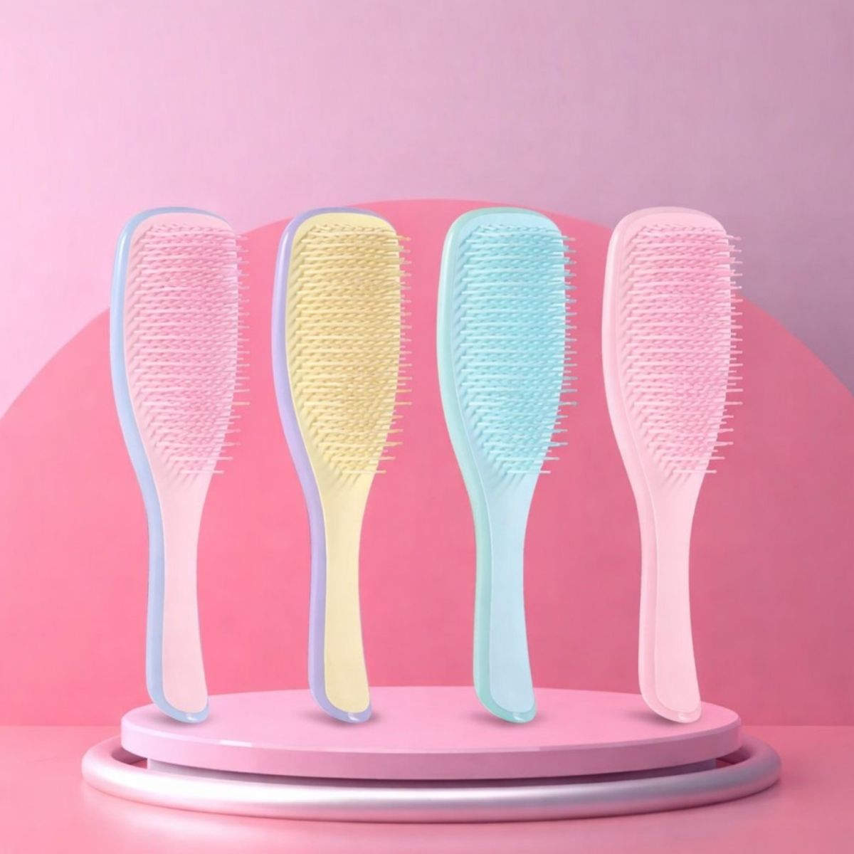 Perie de Păr 20cm din Plastic, Peri Flexibili Antirupere, Diferite Culori