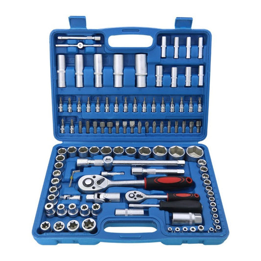 Trusă de Scule, cu Tubulare, Biți și Clichet 108 Piese, pentru Reparații Auto și Bricolaj Engros