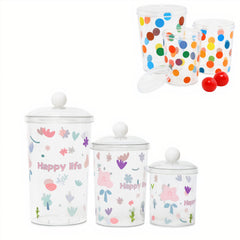 Borcan de Depozitare 3/set din Plastic, 20x12x10cm Diferite Modele Engros