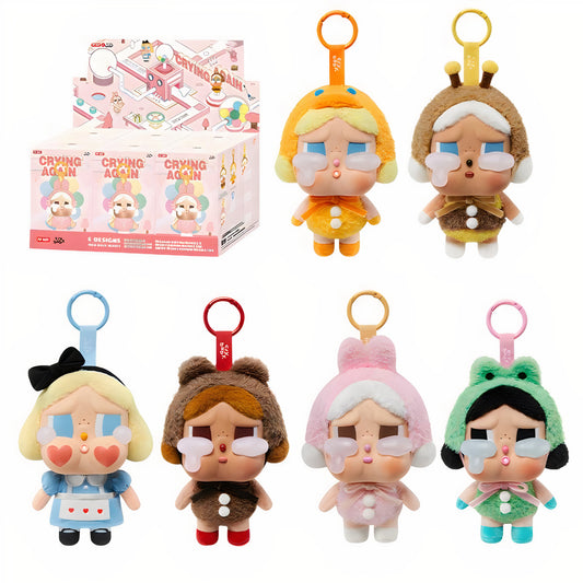 Jucărie de Plus 6/set Crybaby Crying Again, 15cm Seria Blind Box cu Față Vinyl, Diferite Modele 