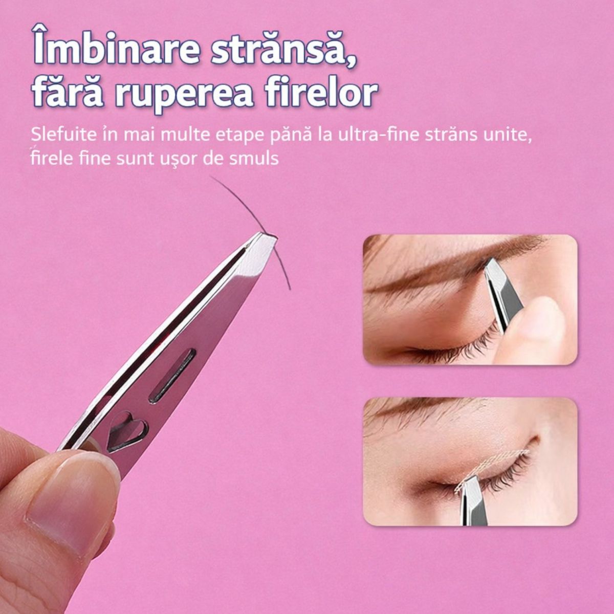 Pensetă 12/set din Oțel Inoxidabil, 9cm cu Model