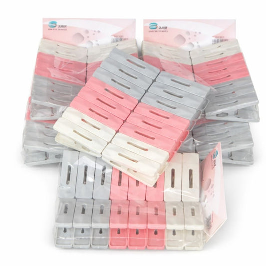 Cârlige de Rufe 16/Set, din Plastic 6cm, Diferite Culori