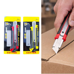 Cutter 18mm cu Lamă Retractabilă și Blocare Automată 24/set Mâner Ergonomic, Diferite Culori