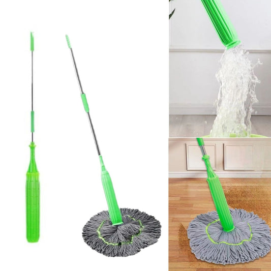 Mop Rotativ 135cm cu Mâner Telescopic din Inox și Cap din Microfibră cu Stoarcere Rapida