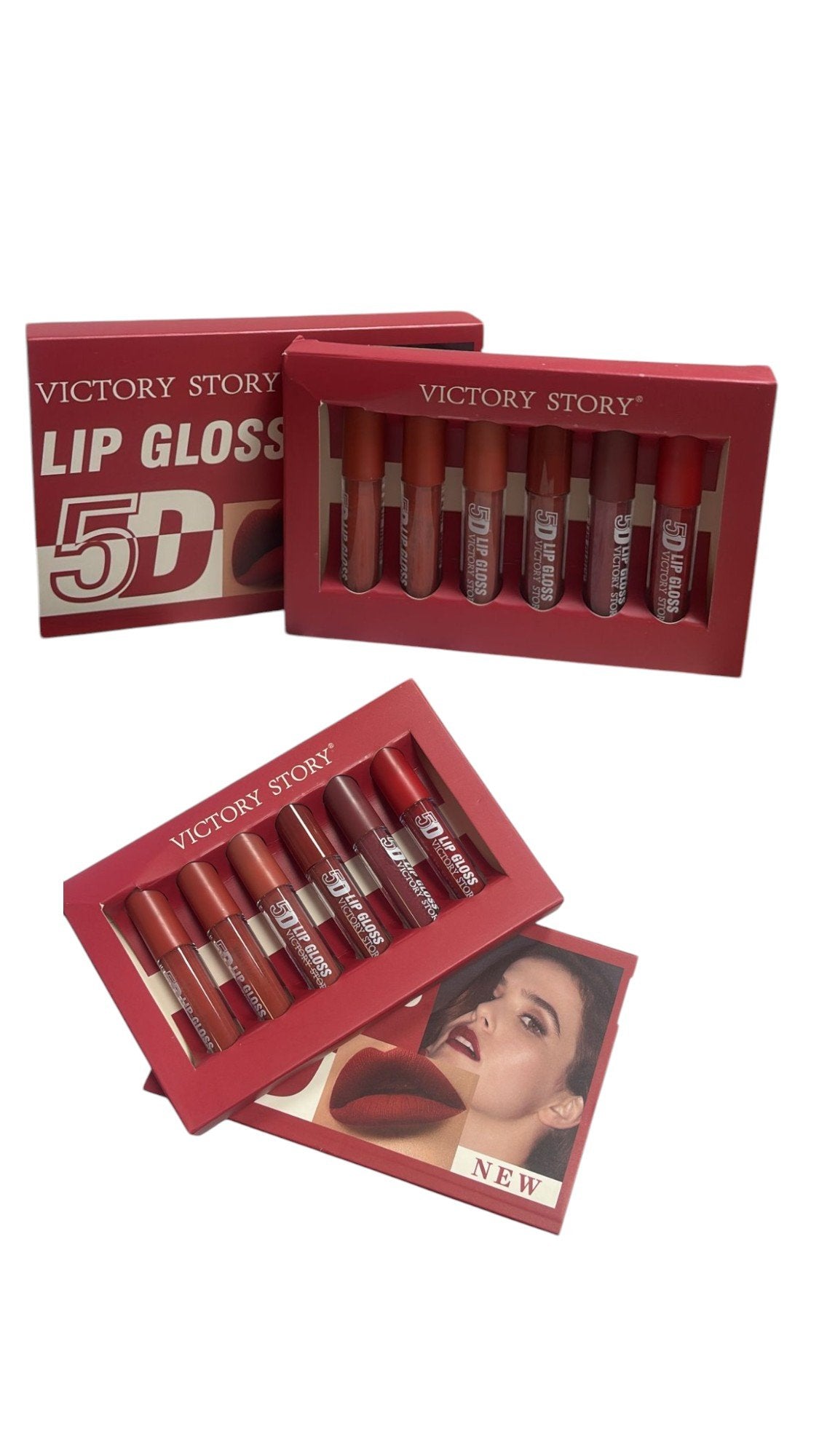 Gloss de Buze Lichid Mat 5D Diverse Culori 6/set
