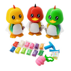 Plastilina Colorata pentru Copii 12 Culori/set cu Accesorii de Modelat 6/set Figurina Rata