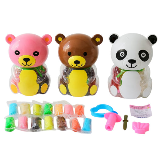 Plastilina Colorata pentru Copii 12 Culori/set cu Accesorii de Modelat 6/set Figurina Ursulet