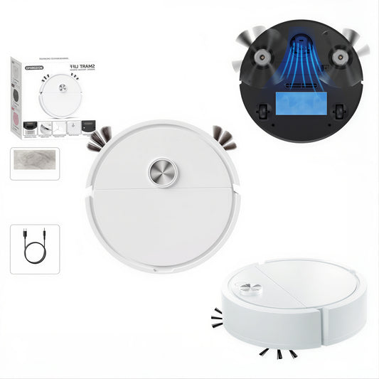 Aspirator Robot Inteligent 23x23x6cm cu Perii Laterale, Filtru și Încărcare USB Design Compact Engros