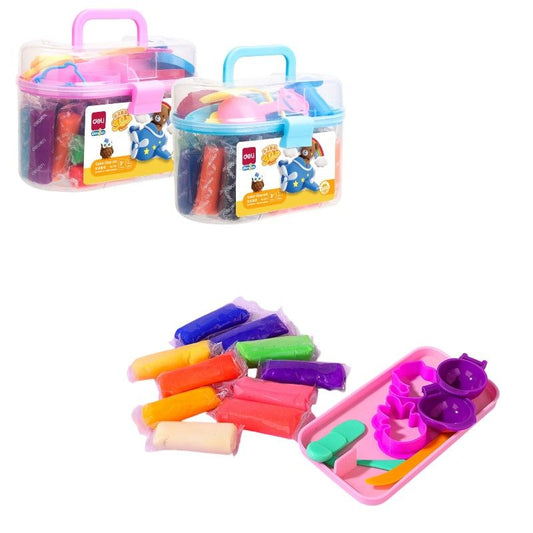 Plastilină Colorata 24 Culori în Geanta, cu Accesorii de Modelat, Diferite Culori