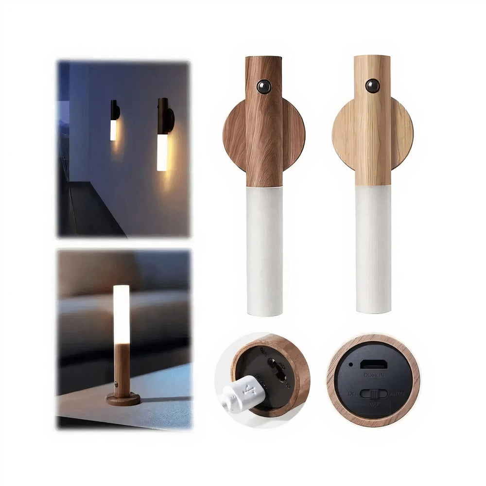 Lampa LED Magnetica 18cm de Perete Reincarcabila prin USB, cu Senzor de Miscare pentru Interior Engros