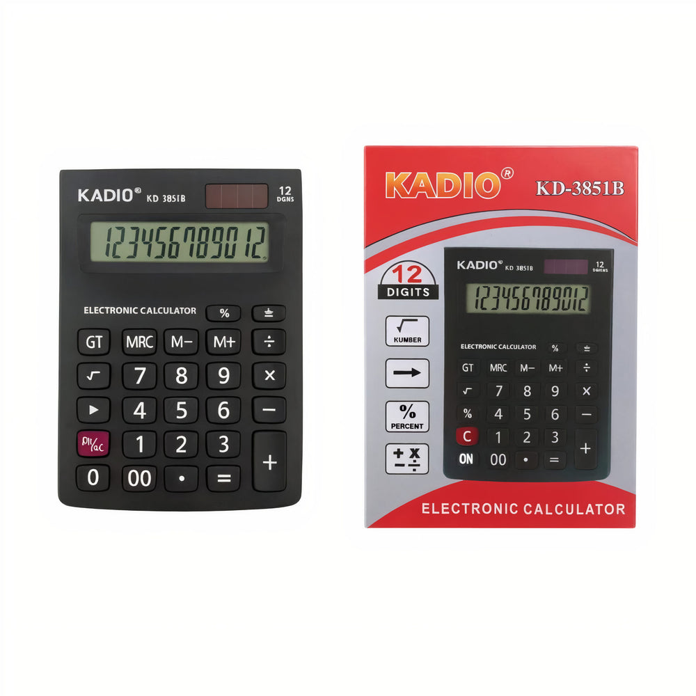 Calculator Electronic 14x10cm, Kadio KD-3851B 12 Cifre Engros
