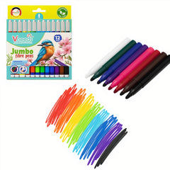 Carioci Jumbo 14cm Groase 12/set cu Vârf de Fibră 12/tipla Diferite Culori Engros