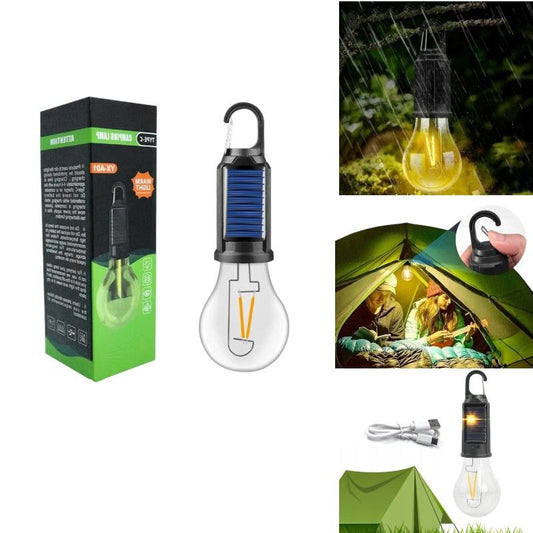 Bec Portabil 19cm Impermeabil, cu Incarcare Solara si USB pentru Camping