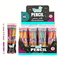 Creioane Grafit 36/set cu Radieră, 12/Cutie Diferite Modele Engros