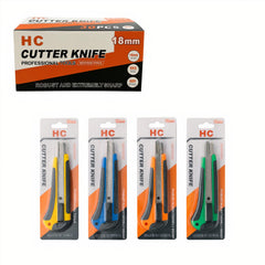 Cutter HC 30/set cu Lamă Retractabilă, 18mm și Rezerve 16cm Diferite Culori Engros