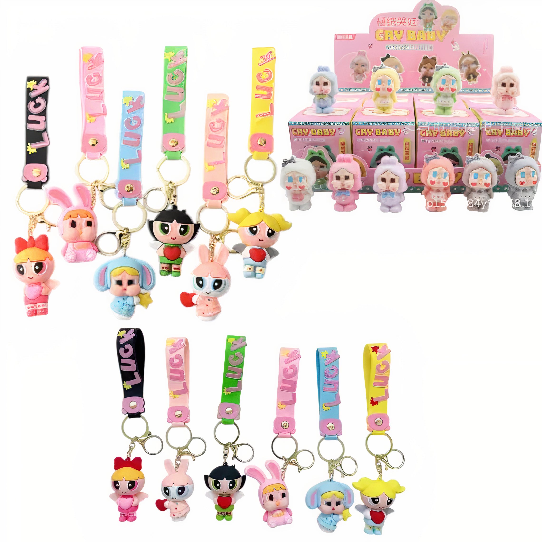 Jucărie CryBaby Breloc 6cm, 12/set Random BlindBox Engros – Figurine Surpriză de Colecție​ Engros